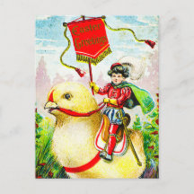 Salutations de Pâques Whimsical : Rider sur Giant 