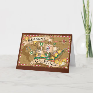 Cartes Pour Fêtes Annuelles Salutations de pirate