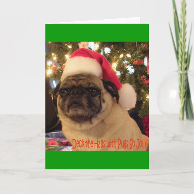 Cartes Pour Fêtes Annuelles Salutations de Puggy : Noël (Devant)