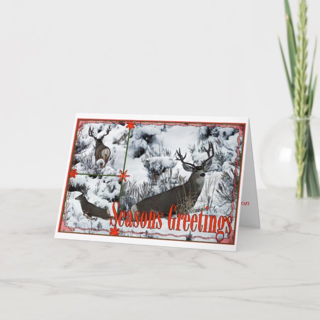 Cartes Pour Fêtes Annuelles Salutations de saison Buck Deer (Devant)