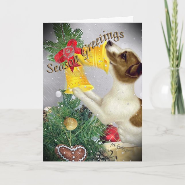Cartes Pour Fêtes Annuelles Salutations de saison Jack Russell (Devant)