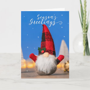 Cartes Pour Fêtes Annuelles Salutations de saison pour tout gnome d'hiver mign