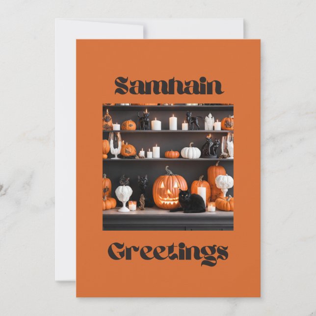 Cartes Pour Fêtes Annuelles Salutations de Samhain  (Devant)