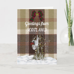 Cartes Pour Fêtes Annuelles Salutations De Scotland Bannockbane Tartan