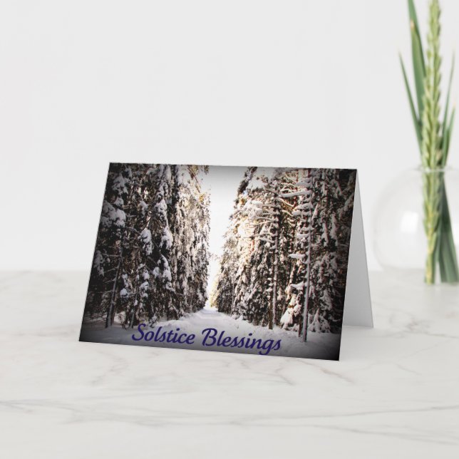 Cartes Pour Fêtes Annuelles Salutations de solstice d'hiver (Devant)