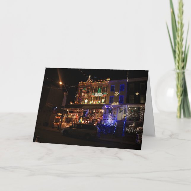 Cartes Pour Fêtes Annuelles Salutations de vacances (Devant)