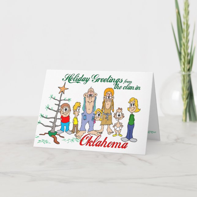 Cartes Pour Fêtes Annuelles Salutations de vacances de Oklahoma (Devant)