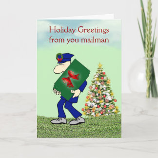 Cartes Pour Fêtes Annuelles Salutations de vacances de votre mailman Noël