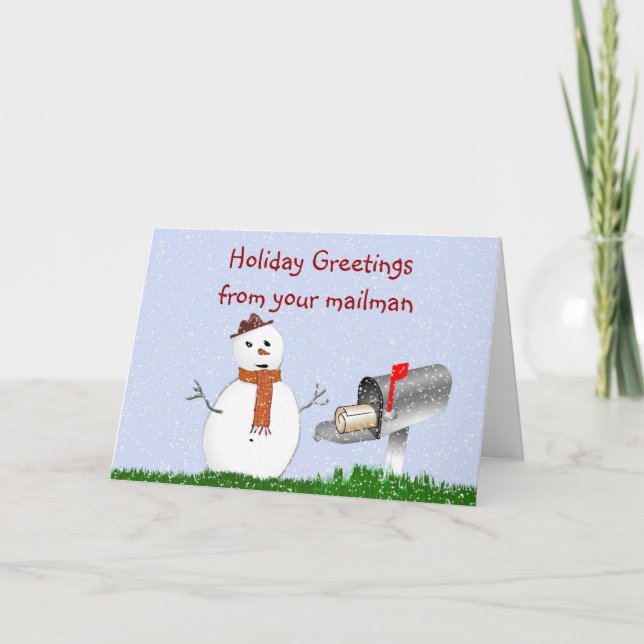 Cartes Pour Fêtes Annuelles Salutations de vacances de votre mailman Noël (Devant)