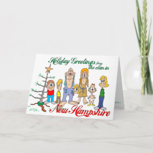 Cartes Pour Fêtes Annuelles Salutations de vacances du New Hampshire