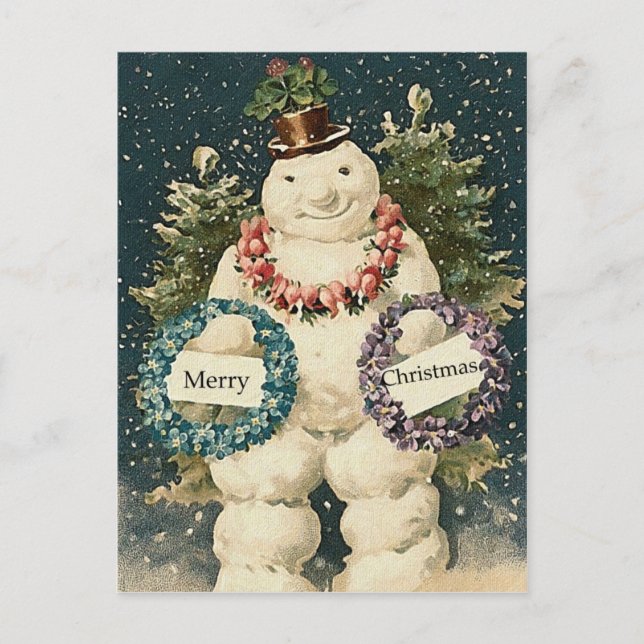Cartes Pour Fêtes Annuelles Salutations de vacances Snowman (Devant)