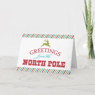 Cartes Pour Fêtes Annuelles Salutations du pôle Nord