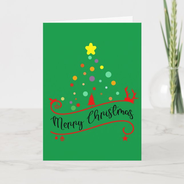 Cartes Pour Fêtes Annuelles Salutations festives avec voeux personnalisés (Devant)