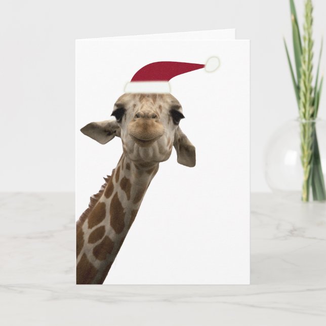 Cartes Pour Fêtes Annuelles Salutations Giraffe (Devant)