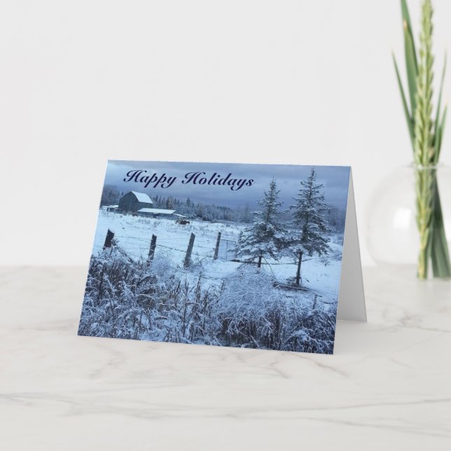 Cartes Pour Fêtes Annuelles Salutations heureuses de vacances (Devant)