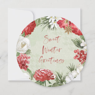 Cartes Pour Fêtes Annuelles Salutations hivernales douces