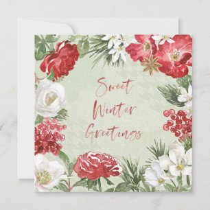 Cartes Pour Fêtes Annuelles Salutations hivernales douces