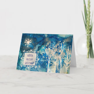 Cartes Pour Fêtes Annuelles Salutations hivernales Starlight
