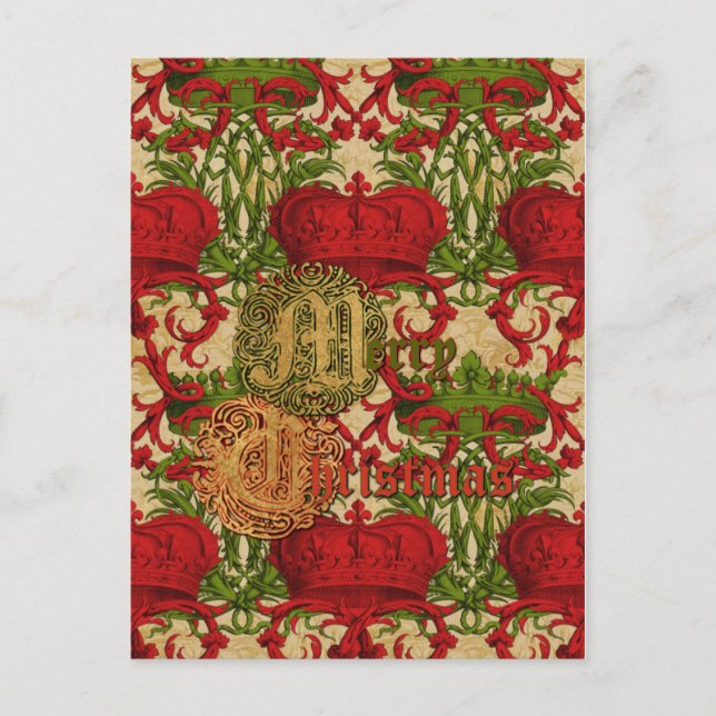 Cartes Pour Fêtes Annuelles Salutations majestueuses de Noël (Devant)