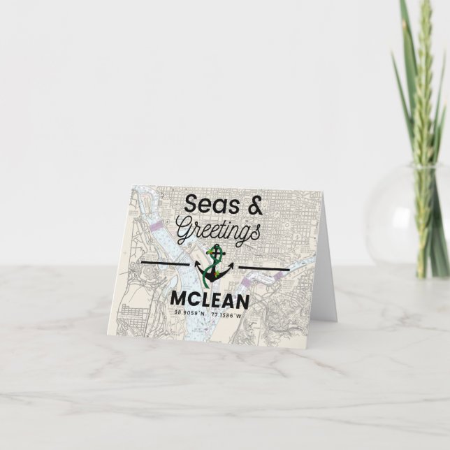 Cartes Pour Fêtes Annuelles Salutations McLean (Devant)