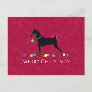 Cartes Pour Fêtes Annuelles Salutations Miniature Pinscher