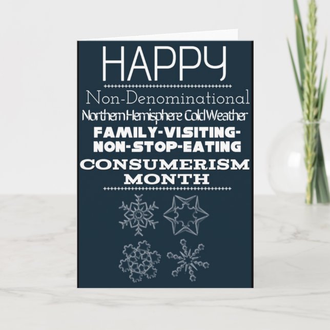 Cartes Pour Fêtes Annuelles Salutations non confessionnelles 1 d'hiver (Devant)