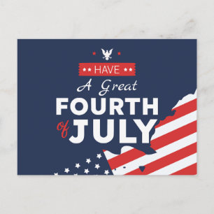 Cartes Pour Fêtes Annuelles Salutations patriotiques côtières 14 juillet