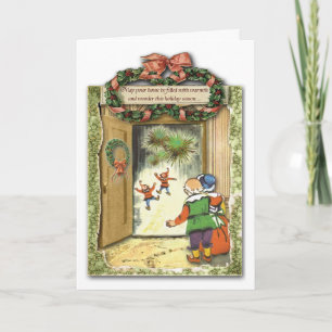 Cartes Pour Fêtes Annuelles Salutations savoureuses Feu chaud de Noël