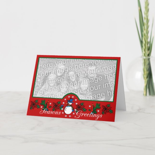 Cartes Pour Fêtes Annuelles Salutations Snowman (Devant)