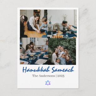 Cartes Pour Fêtes Annuelles sameach hanoukka Hanoukka photo de la famille Co