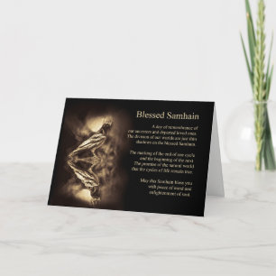 Cartes Pour Fêtes Annuelles Samhain avec Raven Crow et Moon Mystical