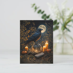 Cartes Pour Fêtes Annuelles Samhain Corbeau Mystique Beau