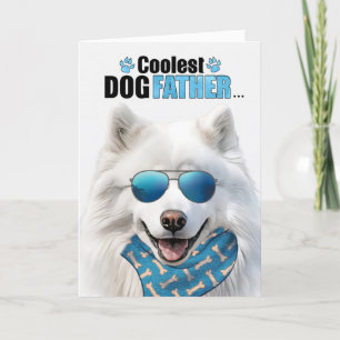 Cartes Pour Fêtes Annuelles Samoyed Chien Coolest Papa Fête des pères