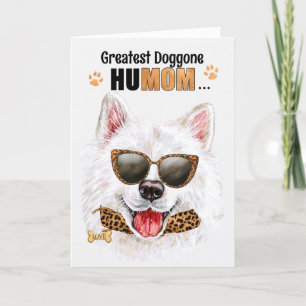 Cartes Pour Fêtes Annuelles Samoyed Dog Greatest HuMOM Mother's Day