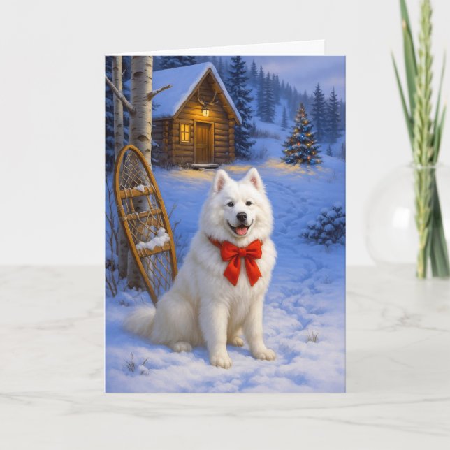 Cartes Pour Fêtes Annuelles Samoyed Holiday Card (Devant)