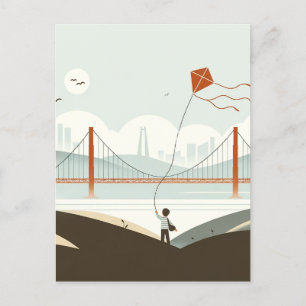 Cartes Pour Fêtes Annuelles San Francisco Breeze - Le cerf-volant de l'enfant
