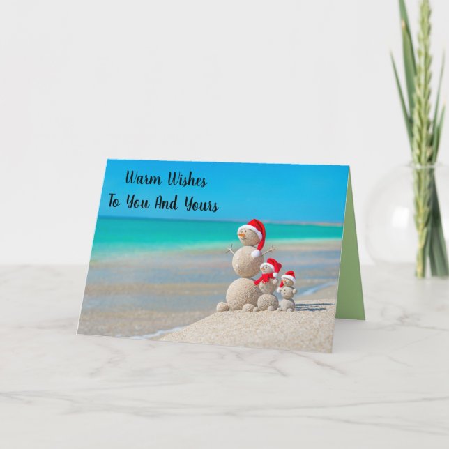Cartes Pour Fêtes Annuelles Sandman Family Beachy Noël (Devant)
