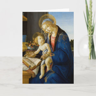 Cartes Pour Fêtes Annuelles Sandro Botticelli Madonna du livre Enfant Jésus