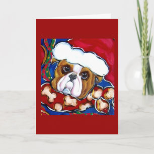 Cartes Pour Fêtes Annuelles Santa Bulldog