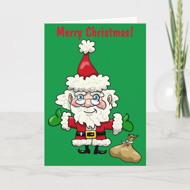 Cartes Pour Fêtes Annuelles Santa Claus (Devant)