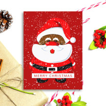 Santa Claus afro-américain et neige