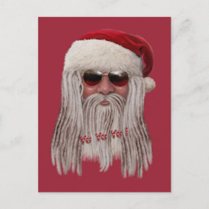 Cartes Pour Fêtes Annuelles Santa Claus aux teintes et aux pains
