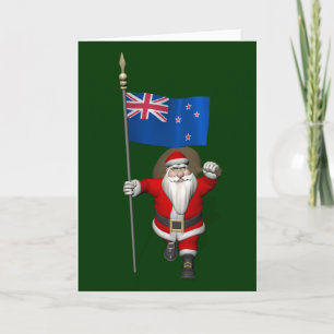 Cartes Pour Fêtes Annuelles Santa Claus Avec le haki o Aotearoa
