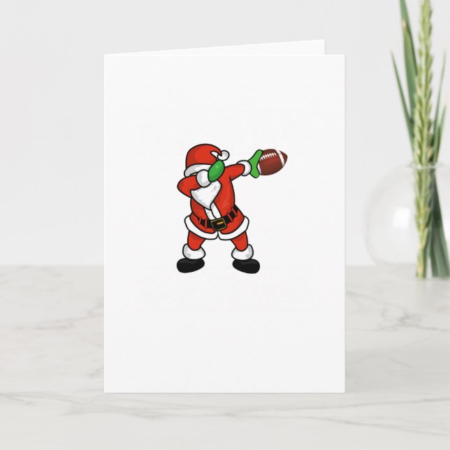 Cartes Pour Fêtes Annuelles Santa Claus dabbing Christmas Football toucher (Devant)
