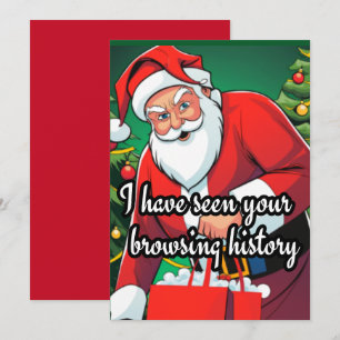 Cartes Pour Fêtes Annuelles Santa Claus drôle surfer l'histoire Noël