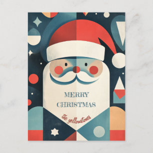 Cartes Pour Fêtes Annuelles Santa Claus géométrique