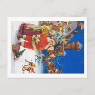 CARTES POUR FÊTES ANNUELLES SANTA CLAUS & MRS. CLAUS AU PÔLE NORD