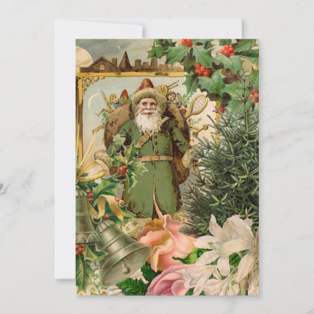 Cartes Pour Fêtes Annuelles Santa Claus Noël Antiquité Belle Art (Devant)