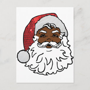 Cartes Pour Fêtes Annuelles santa claus noir