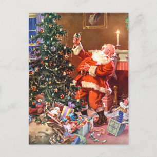 Cartes Pour Fêtes Annuelles Santa Claus on the Night Before Christmas